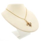 Image 6 of Rose gold French lily pendant with rose-cut diamond | Approx. 0.30 ct.