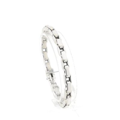 Image 1 of White gold anchor link bracelet