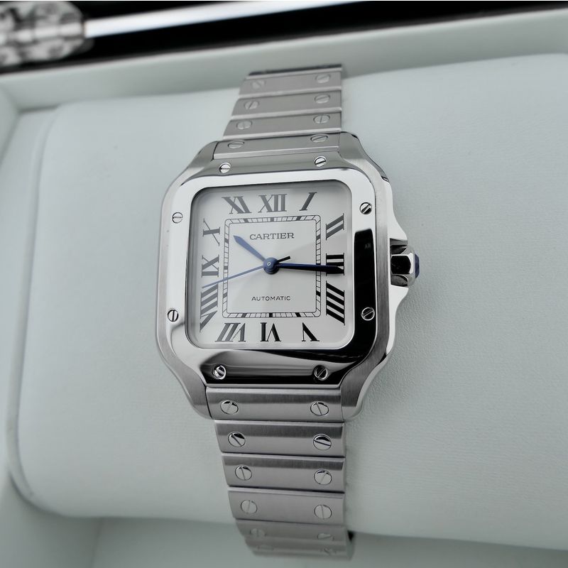 Image 11 of Cartier Santos 'Medium' 4075 WSSA0029; Automatic unisex watch