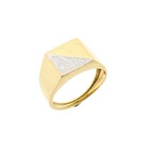 Bicolor Gold Signet Ring