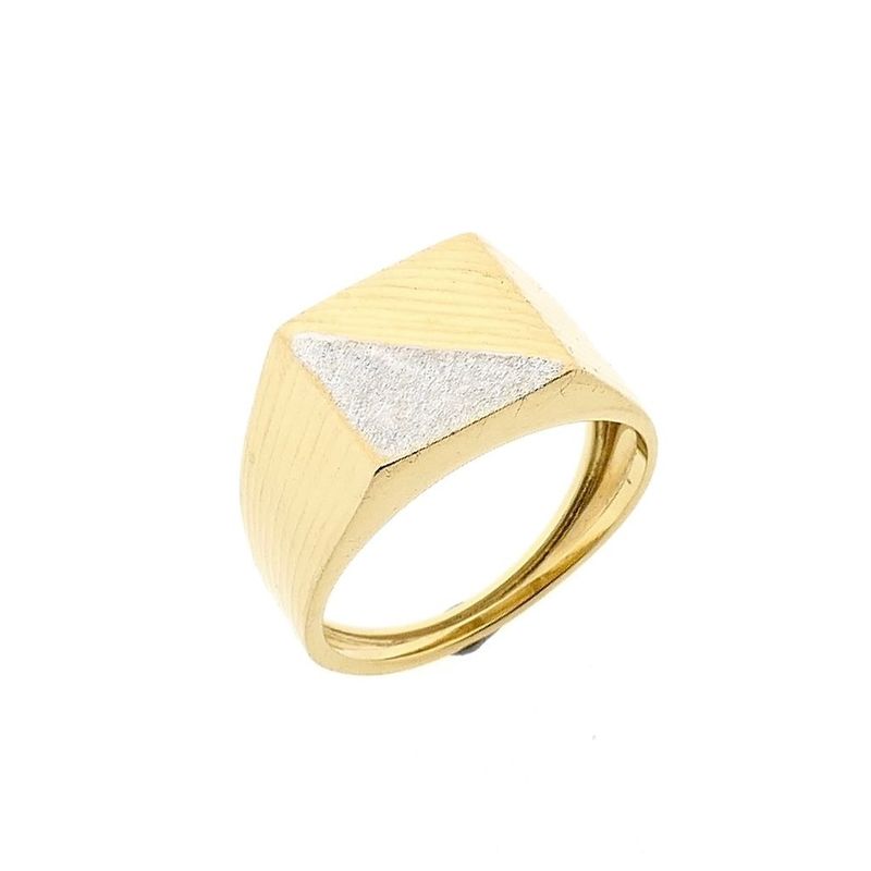 Image 1 of Bicolor Gold Signet Ring