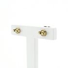 Image 4 of Gold stud earrings with knotted design