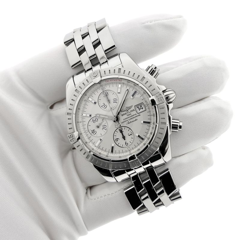 Image 7 of Breitling Chronomat Evolution 'White' A13356; Chronograph men's watch