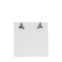 Gold stud earrings with titanium