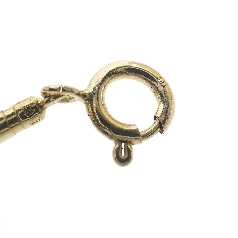 Image 8 of Gold round omega link necklace | 46 cm