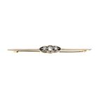 Image 1 of Bicolor Art Deco Brooch with Diamond; 0.26 ct.