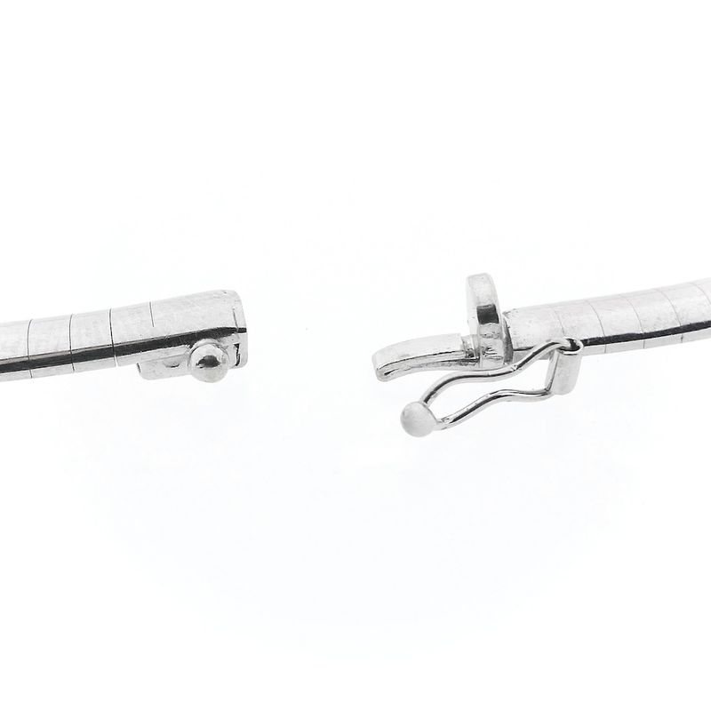 Image 4 of White gold Omega link necklace