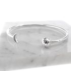 Image 2 of Pandora Moments Open Bangle; Silver; Moon and Stars | Ø 60mm