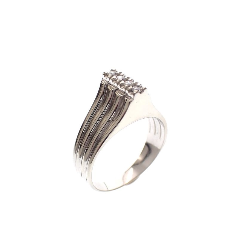 Image 1 of White gold ring with zirconia