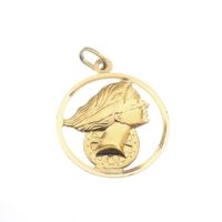18 carat gold pendant of the Roman goddess Fortuna
