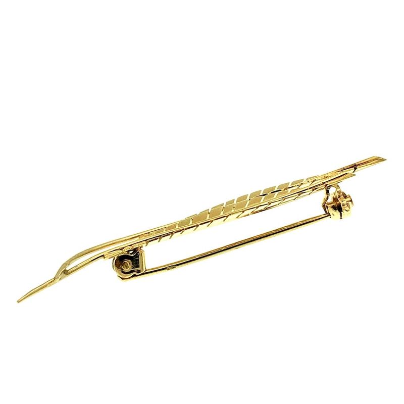 Image 3 of Gold brooch with two feathers