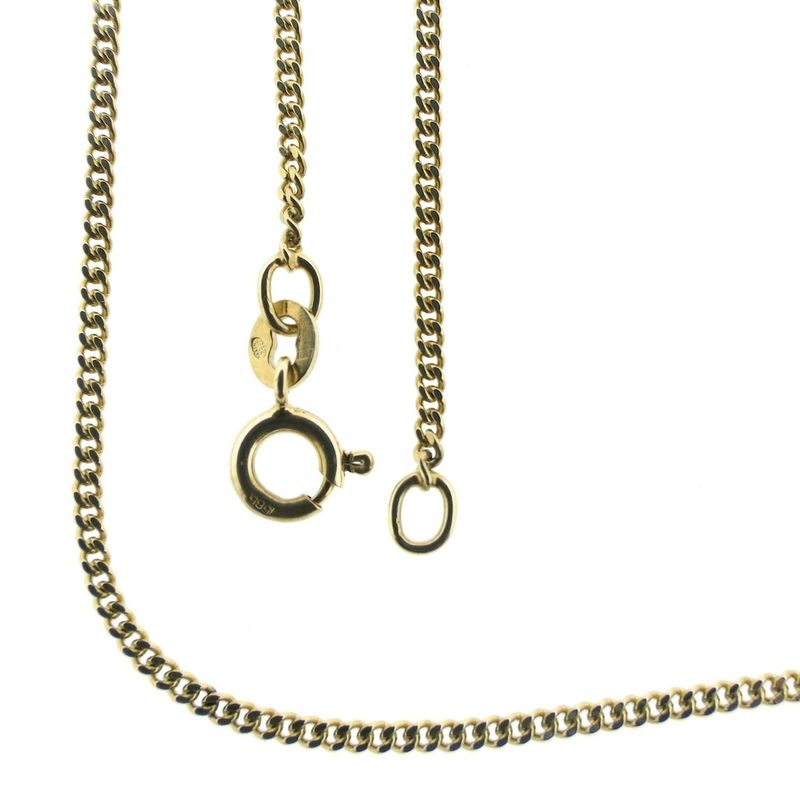 Image 1 of Gold gourmet link chain | 56 cm