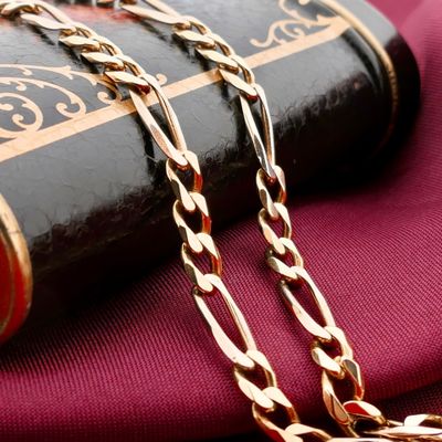 Image 2 of Golden Figaro link chain