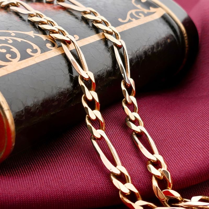 Image 2 of Golden Figaro link chain