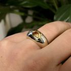 Image 6 of 18 carat white gold ring with citrine