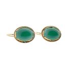 Image 8 of Gold earrings with nephrite/jade | Vintage