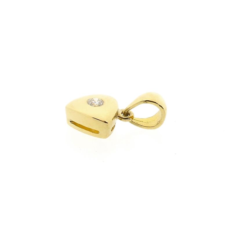 Image 8 of Gold Pendant with Diamond; 0.05 ct.