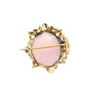 Afbeelding 3 van Antiek gouden broche met roze camee
