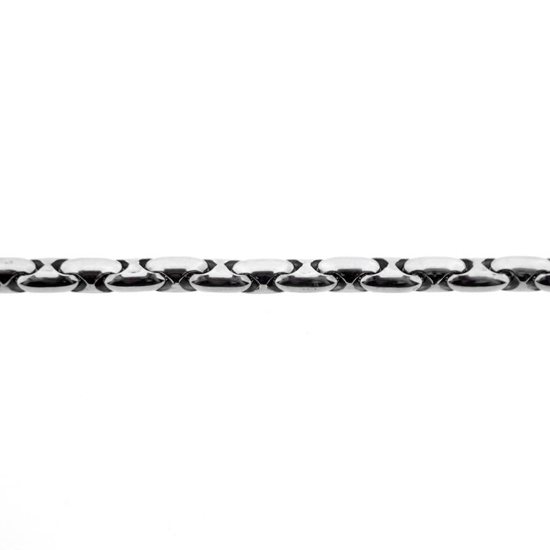 Image 3 of 18K white gold fantasy link chain | 43.5 cm | Chimento