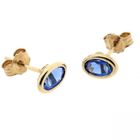 Image 4 of 18 carat gold stud earrings set with tourmaline