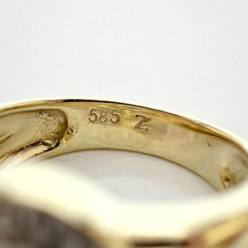 Image 4 of Gold pinky ring with zirconia