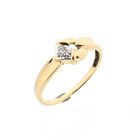 Afbeelding 1 van Gouden ring met diamanten; 0,015 ct. 