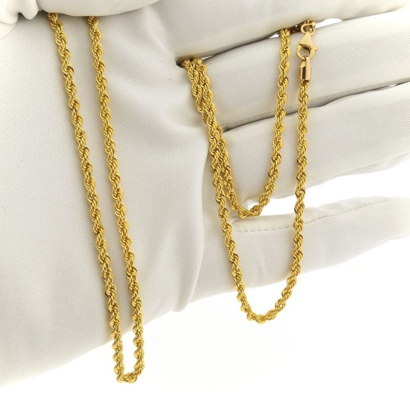 Image 7 of 22 carat gold twisted link chain | 61.5 cm