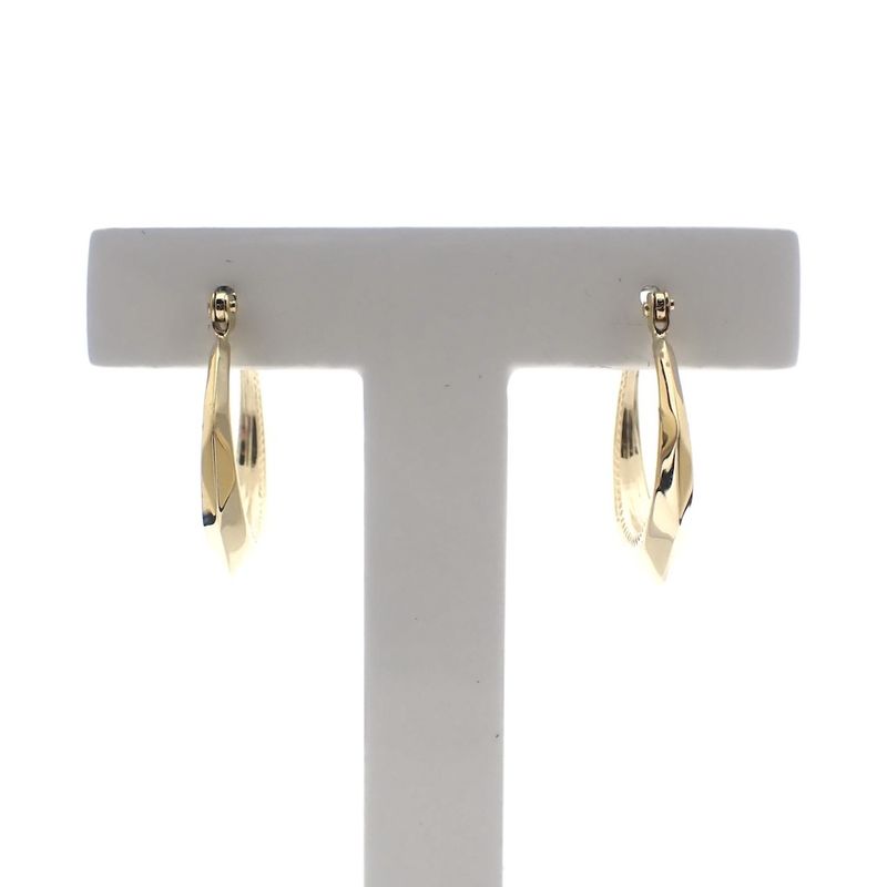 Image 6 of Gold lapidary earrings | Ø 16 mm