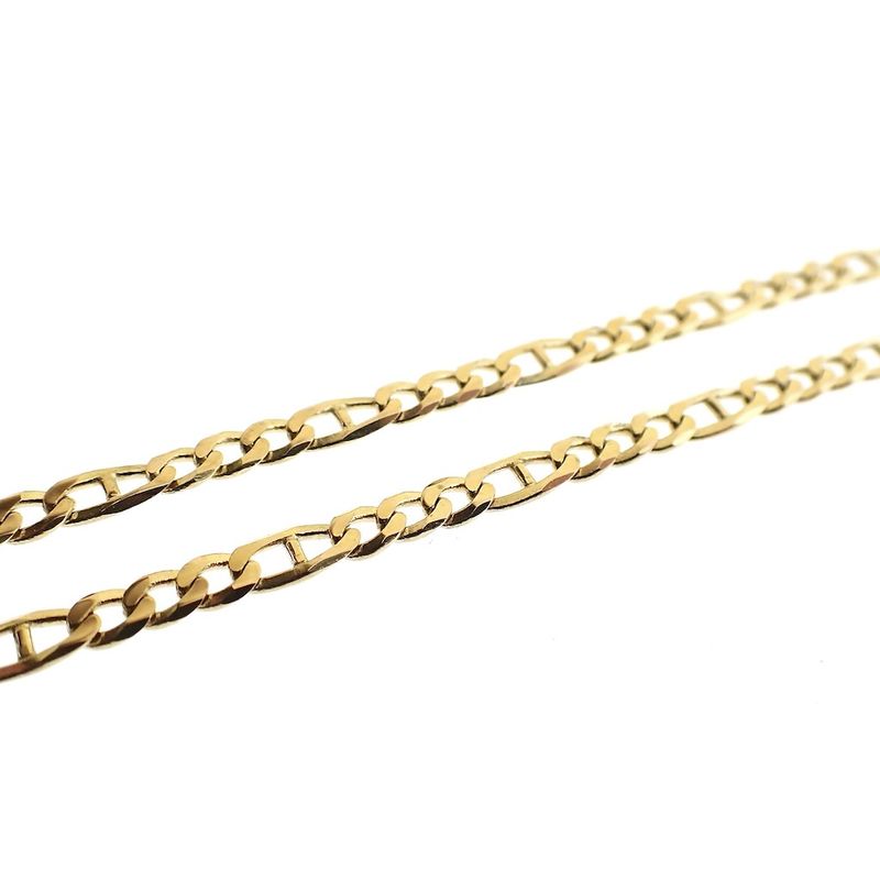 Image 7 of Gold Figaro link chain | 45 cm