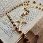 Image 2 of Two-tone gold rosary | 50 cm