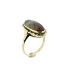 Image 3 of Gold ring with moss agate | Vintage