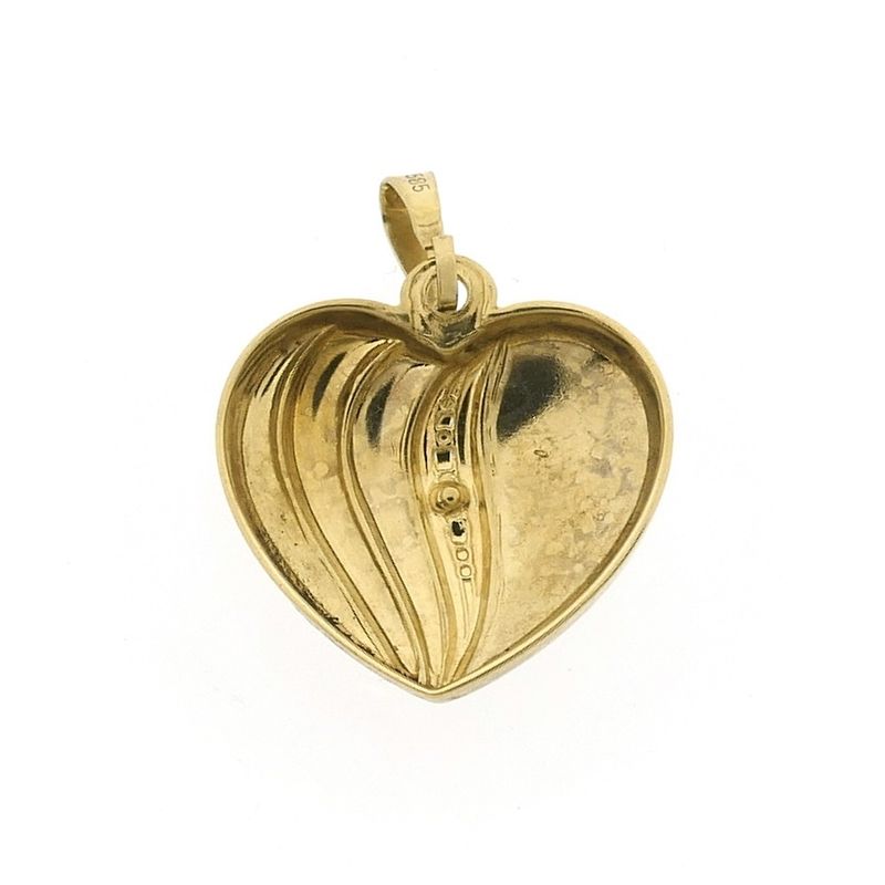 Image 6 of Gold heart pendant with diamond | 0.005 ct.
