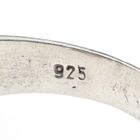 Image 10 of Silver ring with orange zirconia and Maori pattern