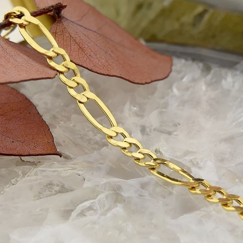 Image 2 of 9 carat Figaro link bracelet | 18.5 cm