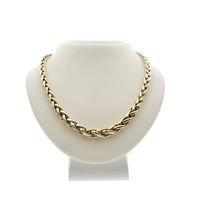 Gold braided chain; Foxtail link | 47 cm