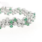 Image 40 of Exclusive white gold bracelet with emerald and diamond; 7.40 ct. + IGI Certificate