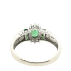 Image 6 of 10 carat ring with emerald and diamonds; 0.03 ct.