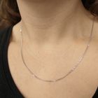 Image 6 of White gold gourmet link necklace | 49.5 cm