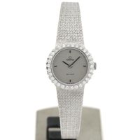 Omega De Ville 'Cocktail Watch'; 18k white gold women's watch with diamonds
