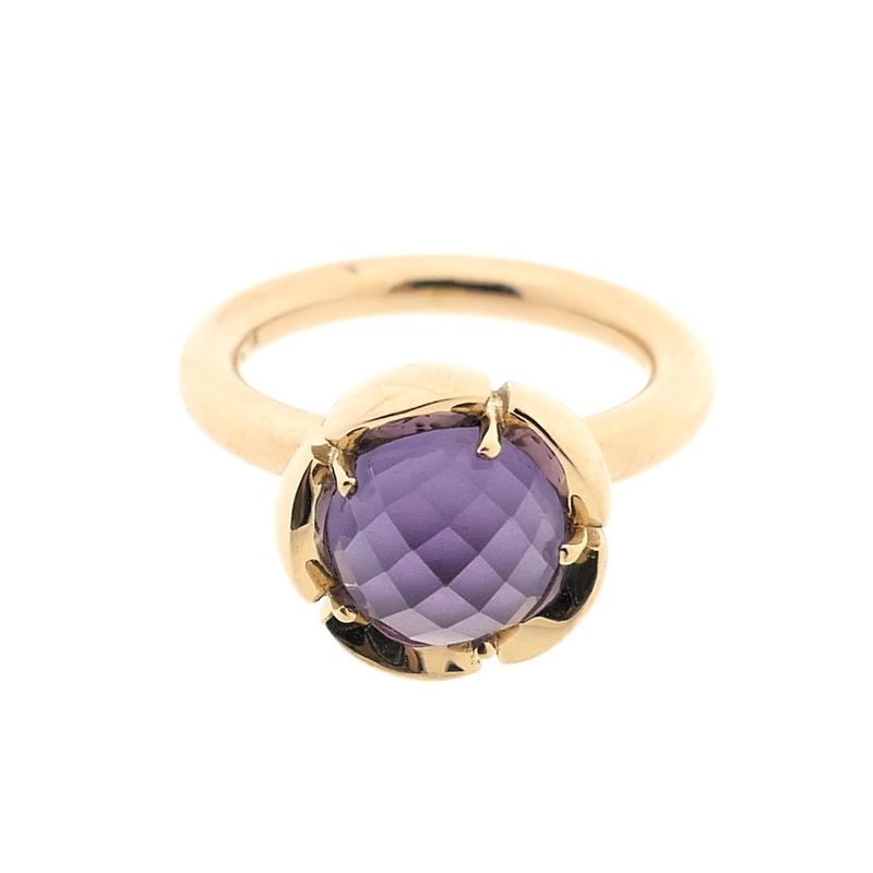 Image 5 of Rose gold Bron Jewelry 'Catch' ring with amethyst