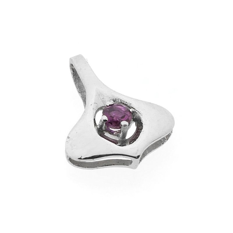Image 4 of 18 carat white gold pendant with ruby