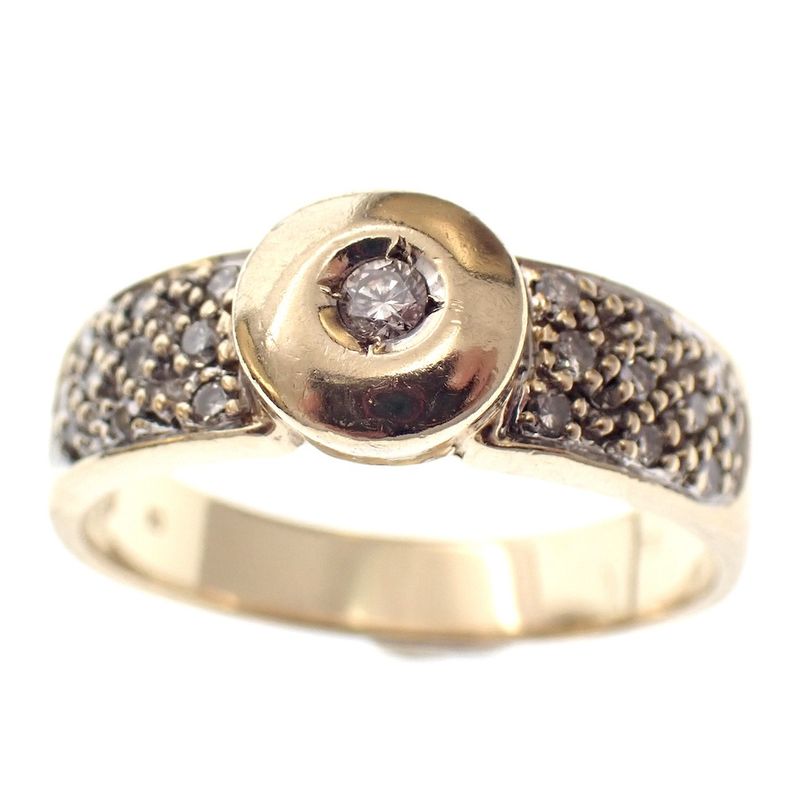 Image 3 of Gold ring with pavé-set diamond | 0.15 ct.