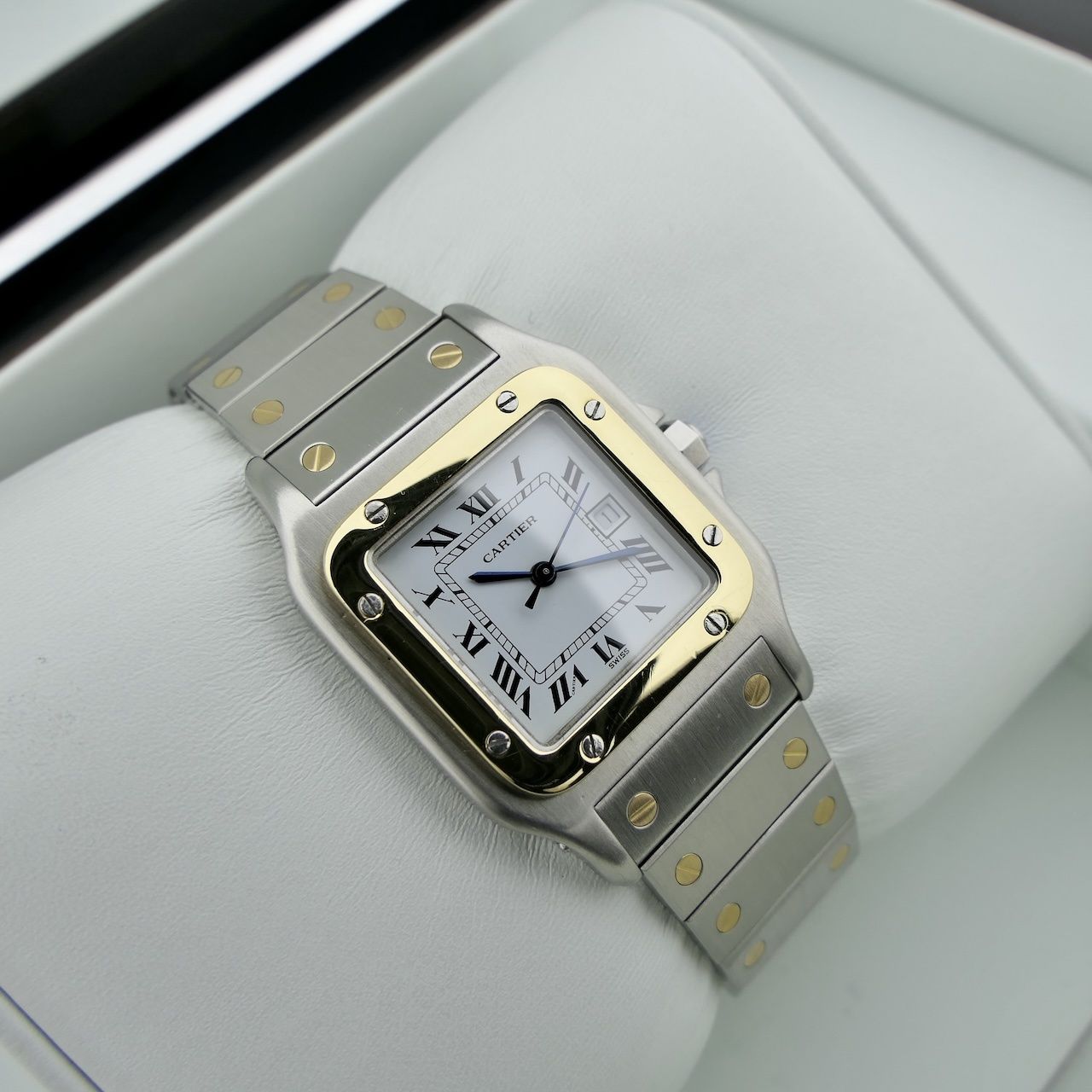 Cartier Santos Galbée 187901 18k. Goud/stalen unisex | Juweelwinkel.nl