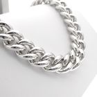 Image 2 of Silver robust gourmet link necklace | 45 cm