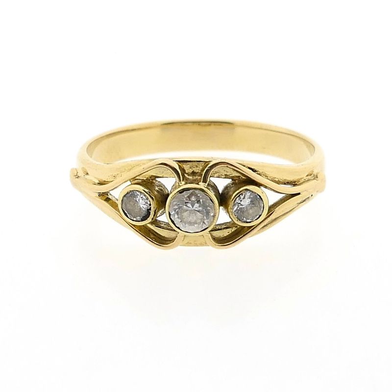 Image 3 of Gold Ring with Zirconia