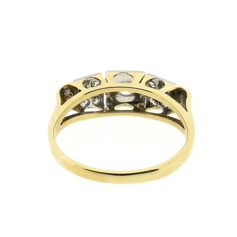 Image 4 of Gold Art Deco ring with diamond | 0.18 ct.