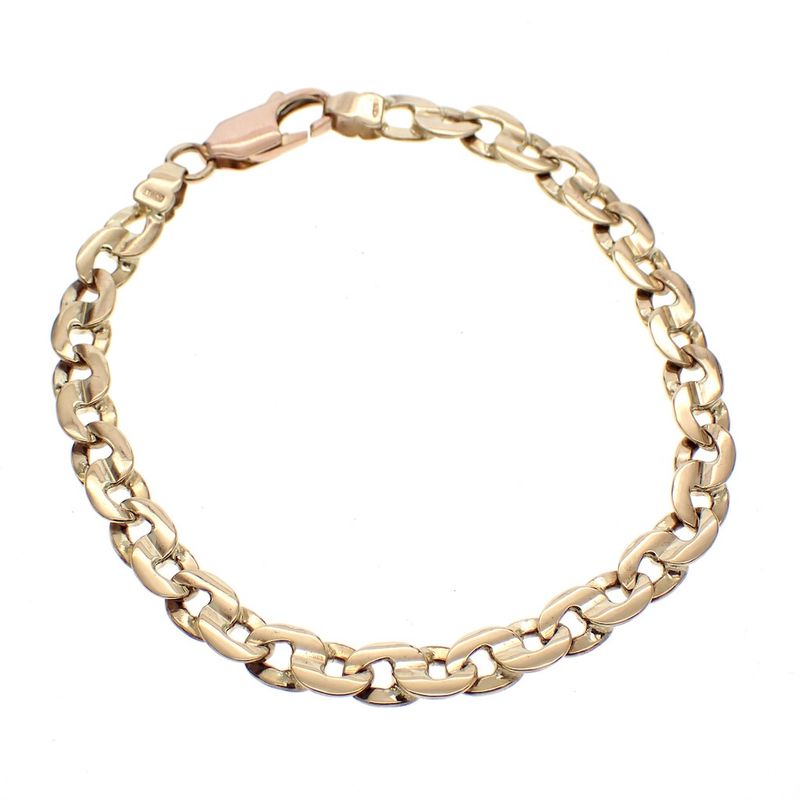 Image 6 of 9-carat two-tone infinity link bracelet; 20 cm