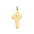 Image 6 of Gold pendant of an abstract cross with diamond; 0.05 ct.