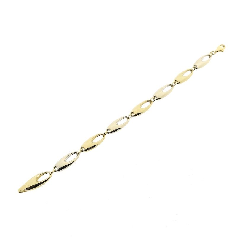 Image 7 of Two-tone gold fantasy link bracelet