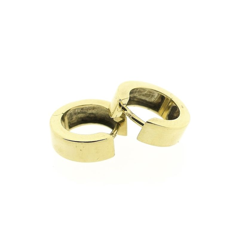 Image 9 of Gold hinged hoop earrings | Ø 12.4 mm